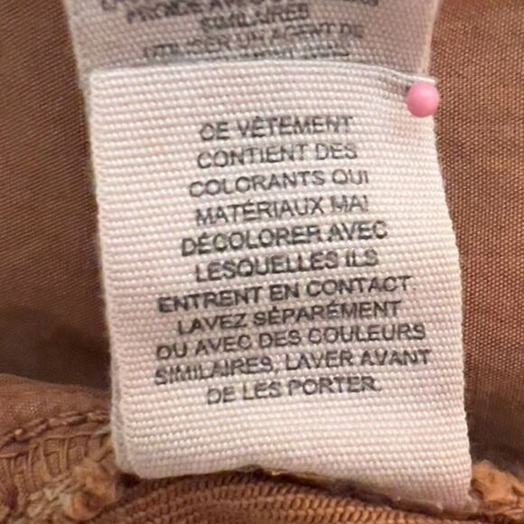 Free People Mini Skirt Womens Size 28 Rust Orange Distressed Button Fly Festival - Picture 8 of 8